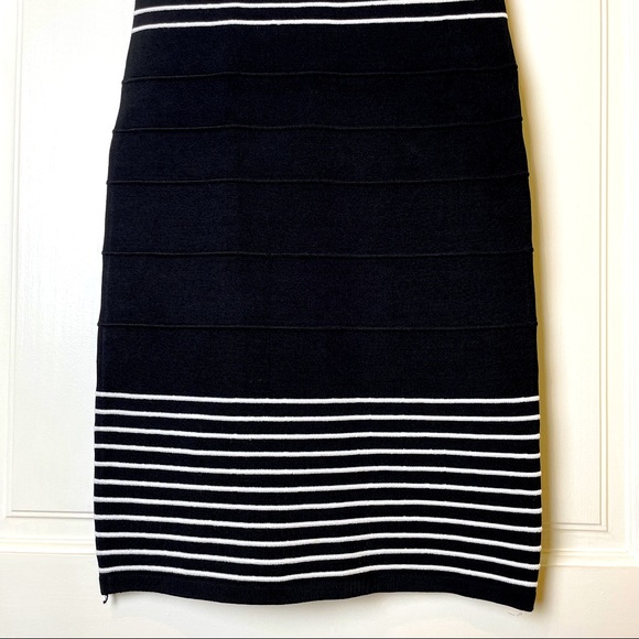 Bebe Strapless Bodycon Dress Black & White - S - Picture 6 of 7